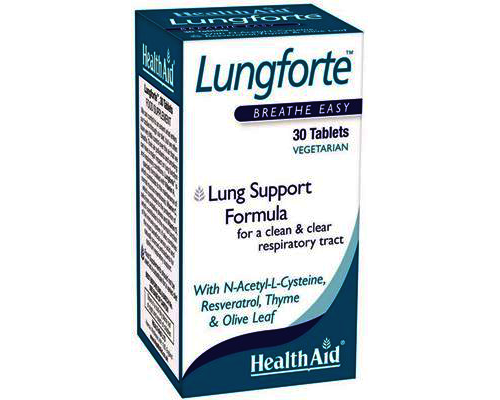 Health Aid Lungforte Συμπλήρωμα Διατροφής για την Καλή Υγεία του Άνω Αναπνευστικού & του Ανοσοποιητικού Συστήματος, 30 tabs  Health Aid Lungforte Συμπλήρωμα Διατροφής για την Καλή Υγεία του Άνω Αναπνευστικού & του Ανοσοποιητικού Συστήματος, 30 tabs