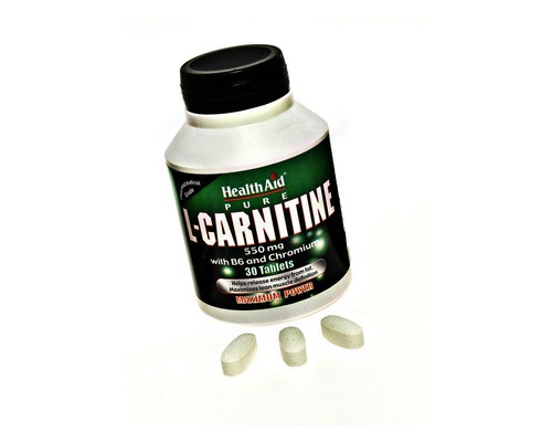 Health Aid L-Carnitine with Vitamin B6 & Chromium,  Αυξάνει τη μετατροπή των λιπαρών οξέων σε ενέργεια συμβάλλοντας στην καλή υγεία του καρδιαγγειακού συστήματος 30 tabs  Health Aid L-Carnitine with Vitamin B6 & Chromium,  Αυξάνει τη μετατροπή των λιπαρών οξέων σε ενέργεια συμβάλλοντας στην καλή υγεία του καρδιαγγειακού συστήματος 30 tabs