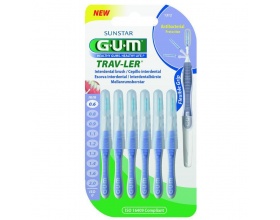 Gum 1312  Trav-ler Interdental Brush Μεσοδόντιο Βουρτσάκι 0,6mm 6 τεμάχια 