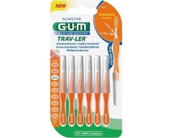 Gum 1412  Trav-ler Interdental Brush Μεσοδόντιο Βουρτσάκι 0,9mm 6 τεμάχια  Gum 1412  Trav-ler Interdental Brush Μεσοδόντιο Βουρτσάκι 0,9mm 6 τεμάχια