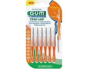 Gum 1412  Trav-ler Interdental Brush Μεσοδόντιο Βουρτσάκι 0,9mm 6 τεμάχια 