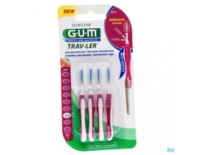 Gum 1612  Trav-ler Interdental Brush Μεσοδόντιο Βουρτσάκι 1.4mm  6 τεμάχια  