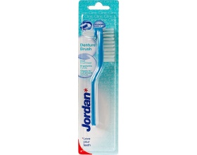 Jordan Denture Brush Οδοντόβουρτσα για Τεχνητές Οδοντοστοιχίες, χρώμα μπλέ 1 τεμάχιο 