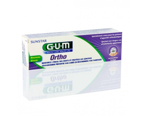 GUM 3080 Ortho Toothpaste 1490ppm,  Οδοντόκρεμα για την προστασία των ούλων & την πρόληψη κατά της τερηδόνας και των λευκών κηλίδων 75ml  