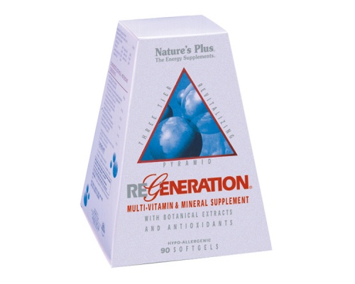 Nature's Plus, Regeneration, Φόρμουλα με Τρεις Ομάδες Φυσικών Συστατικών που Σχηματίζουν μια Πυραμίδα Τόνωσης, Προστασίας & Ανανέωσης, με Αντιοξειδωτική Δράση  90 softgels  