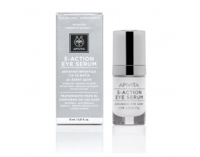 Apivita, 5 Action Eye Serum, Ορός Εντατικής Φροντίδας Για Τα Μάτια Με Λευκό Κρίνο, 15ml 