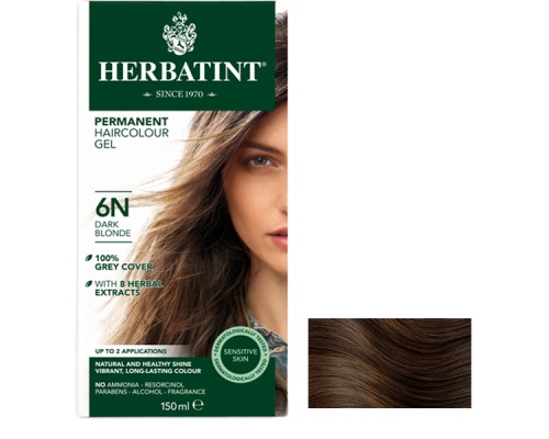 HERBATINT  Φυτική Βαφή με Αλόη - 6N Ξανθό Σκούρο 150ml  HERBATINT  Φυτική Βαφή με Αλόη - 6N Ξανθό Σκούρο 150ml