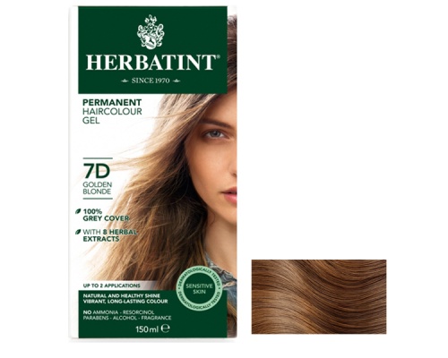 HERBATINT Φυτική Βαφή με Αλόη - 7D Ξανθό Χρυσαφί 150ml  HERBATINT Φυτική Βαφή με Αλόη - 7D Ξανθό Χρυσαφί 150ml