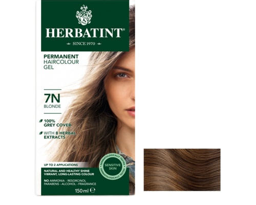 HERBATINT Φυτική Βαφή με Αλόη - 7N Ξανθό 150ml  HERBATINT Φυτική Βαφή με Αλόη - 7N Ξανθό 150ml