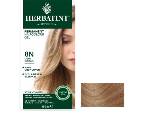 HERBATINT Φυτική Βαφή με Αλόη - 8N Ξανθό Ανοιχτό 150ml  HERBATINT Φυτική Βαφή με Αλόη - 8N Ξανθό Ανοιχτό 150ml