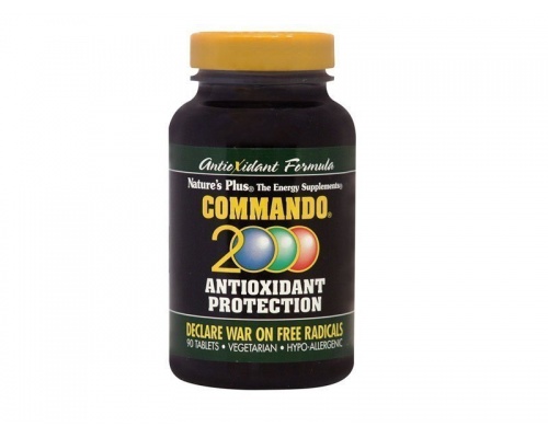 Nature's Plus Commando 2000 90 tabs, Πρωτοποριακή Αντιοξειδωτική Φόρμουλα, για την Αντιμετώπιση των Ελεύθερων Ριζών & του Εκφυλισμού των Κυττάρων  Nature's Plus Commando 2000 90 tabs, Πρωτοποριακή Αντιοξειδωτική Φόρμουλα, για την Αντιμετώπιση των Ελεύθερων Ριζών & του Εκφυλισμού των Κυττάρων