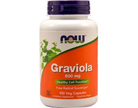 Now Foods Graviola, Συμπλήρωμα από το Φυτό Γραβιόλα, με Ισχυρές Καρδιοτονωτικές, Αντισπασμωδικές & Αγγειοδιασταλτικές Ιδιότητες 100 caps  