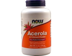 Now Foods Acerola Extract Powder (Vegetarian), Φυσική πηγή βιταμίνης C σε σκόνη, χρησιμοποιείται για την Αντιμετώπιση του Κρυολογήματος, την Κατάθλιψη, την Αλλεργική Ρινίτιδα & την Αναιμία 170 gr Now Foods Acerola Extract Powder (Vegetarian), Φυσική πηγή βιταμίνης C σε σκόνη, χρησιμοποιείται για την Αντιμετώπιση του Κρυολογήματος, την Κατάθλιψη, την Αλλεργική Ρινίτιδα & την Αναιμία 170 gr