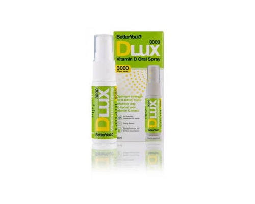BetterYou, Dlux, 3000iu, spray, D3, 15ml BetterYou, Dlux, 3000iu, spray, D3, 15ml