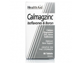 Health Aid CALMAGZINC,Ασβέστιο - Μαγνήσιο - Ψευδάργυρος & Βόριο με ισοφλαβόνες, Συνδυασμός μετάλλων για υγιή οστά 90 ταμπλέτες Health Aid CALMAGZINC,Ασβέστιο - Μαγνήσιο - Ψευδάργυρος & Βόριο με ισοφλαβόνες, Συνδυασμός μετάλλων για υγιή οστά 90 ταμπλέτες