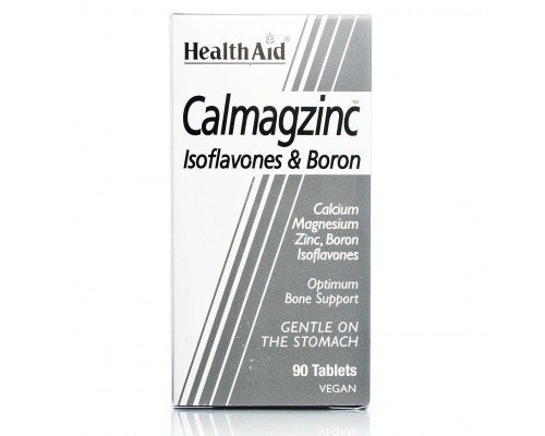 Health Aid CALMAGZINC,Ασβέστιο - Μαγνήσιο - Ψευδάργυρος & Βόριο με ισοφλαβόνες, Συνδυασμός μετάλλων για υγιή οστά  90 ταμπλέτες   Health Aid CALMAGZINC,Ασβέστιο - Μαγνήσιο - Ψευδάργυρος & Βόριο με ισοφλαβόνες, Συνδυασμός μετάλλων για υγιή οστά  90 ταμπλέτες