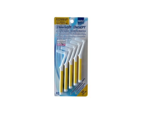 Intermed, Chlorhexil, Interdental Brushes, Μεσοδόντια βουρτάσκια καθαρισμού με λαβή, SSS 0,7mm, 5 τμχ 