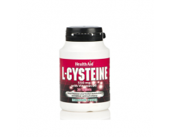Health Aid L-Cysteine 550mg with Vitamin B6, Αμινοξύ Κυστεΐνη & Βιταμίνη Β6,Αυξάνει τον μεταβολισμό του σώματος,Σημαντικό στη σύνθεση της κερατίνης για υγιή μαλλιά,δέρμα & νύχια  30tabs   Health Aid L-Cysteine 550mg with Vitamin B6, Αμινοξύ Κυστεΐνη & Βιταμίνη Β6,Αυξάνει τον μεταβολισμό του σώματος,Σημαντικό στη σύνθεση της κερατίνης για υγιή μαλλιά,δέρμα & νύχια  30tabs