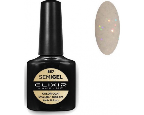 Elixir, semigel, uv/led, Ημιμόνιμο βερνίκι no857, 8ml Elixir, semigel, uv/led, Ημιμόνιμο βερνίκι no857, 8ml