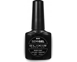 Elixir, semigel, uv/led, Ημιμόνιμο βερνίκι no800, base coat, 8ml