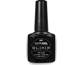 Elixir, semigel, uv/led, Ημιμόνιμο βερνίκι no801, top coat, 8ml
