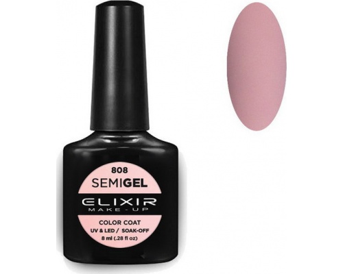 Elixir, semigel, uv/led, Ημιμόνιμο βερνίκι no808, 8ml Elixir, semigel, uv/led, Ημιμόνιμο βερνίκι no808, 8ml