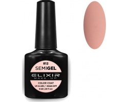 Elixir, semigel, uv/led, Ημιμόνιμο βερνίκι no812, 8ml Elixir, semigel, uv/led, Ημιμόνιμο βερνίκι no812, 8ml