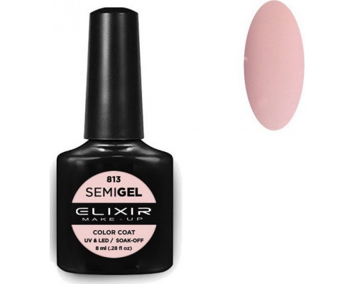 Elixir, semigel, uv/led, Ημιμόνιμο βερνίκι no813, 8ml Elixir, semigel, uv/led, Ημιμόνιμο βερνίκι no813, 8ml