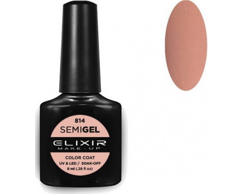 Elixir, semigel, uv/led, Ημιμόνιμο βερνίκι no814, 8ml Elixir, semigel, uv/led, Ημιμόνιμο βερνίκι no814, 8ml