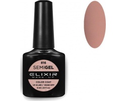 Elixir, semigel, uv/led, Ημιμόνιμο βερνίκι no816, 8ml Elixir, semigel, uv/led, Ημιμόνιμο βερνίκι no816, 8ml