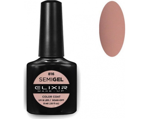 Elixir, semigel, uv/led, Ημιμόνιμο βερνίκι no816, 8ml Elixir, semigel, uv/led, Ημιμόνιμο βερνίκι no816, 8ml