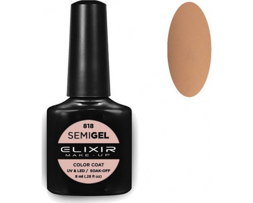 Elixir, semigel, uv/led, Ημιμόνιμο βερνίκι no818, 8ml