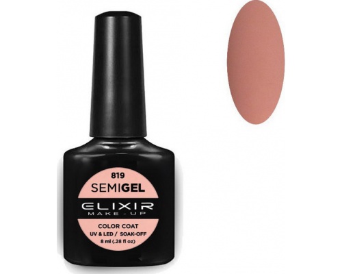 Elixir, semigel, uv/led, Ημιμόνιμο βερνίκι no819, 8ml Elixir, semigel, uv/led, Ημιμόνιμο βερνίκι no819, 8ml