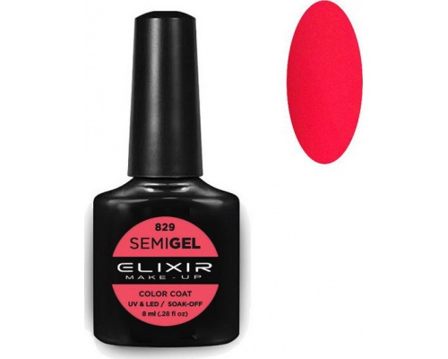 Elixir, semigel, uv/led, Ημιμόνιμο βερνίκι no829, 8ml Elixir, semigel, uv/led, Ημιμόνιμο βερνίκι no829, 8ml