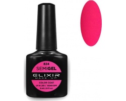 Elixir, semigel, uv/led, Ημιμόνιμο βερνίκι no824, 8ml Elixir, semigel, uv/led, Ημιμόνιμο βερνίκι no824, 8ml