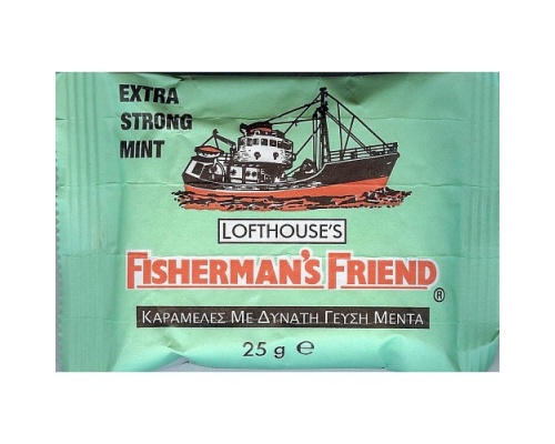 FISHERMAN'S FRIEND Extra Strong Mint ΠΡΑΣΙΝΟ Μέντα 25g  FISHERMAN'S FRIEND Extra Strong Mint ΠΡΑΣΙΝΟ Μέντα 25g
