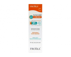 Froika, Suncare AC Cream SPF 30. Αντηλιακή κρέμα προσώπου υψηλής προστασίας, για λιπαρό δέρμα με τάσης ακμής 40ml 