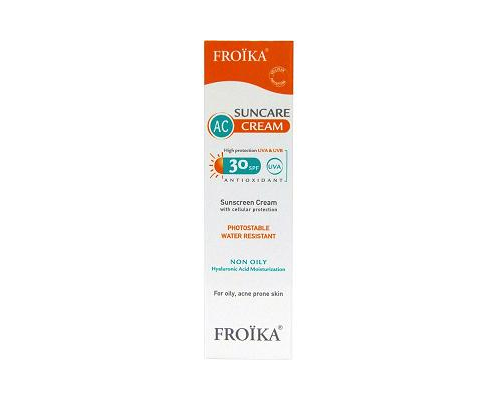 Froika Suncare AC Cream SPF30 Αντηλιακή Κρέμα Προσώπου, 40ml Froika Suncare AC Cream SPF30 Αντηλιακή Κρέμα Προσώπου, 40ml