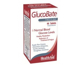 Health Aid GlucoBate 60 V.tabs, Συμπλήρωμα Διατροφής που συμβάλλει στη διατήρηση υγιών επιπέδων γλυκόζης στο αίμα Health Aid GlucoBate 60 V.tabs, Συμπλήρωμα Διατροφής που συμβάλλει στη διατήρηση υγιών επιπέδων γλυκόζης στο αίμα
