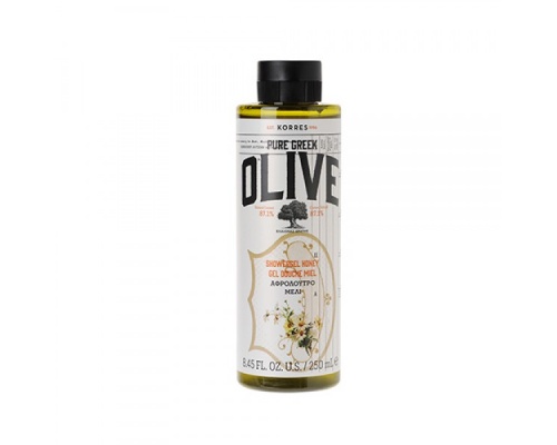 Korres, Pure Greek Olive Shower Gel Honey, Αφρόλουτρο με Άρωμα Μέλι, 250ml 