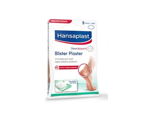 Hansaplast  Επιθέματα για Φουσκάλες, Μεγάλα,  Διαφανή επιθέματα, ανακουφίζουν άμεσα από τον πόνο, συμβάλλουν στην γρήγορη επούλωση των φουσκαλών 5 τμχ 