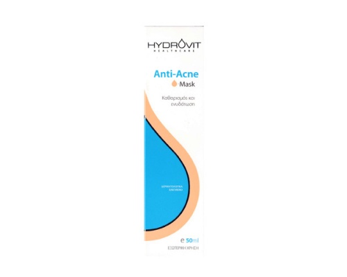 Hydrovit, Anti - Acne Mask, Καθαριστική και Ενυδατική Μάσκα με Τάση για Ακμή, 50ml  Hydrovit, Anti - Acne Mask, Καθαριστική και Ενυδατική Μάσκα με Τάση για Ακμή, 50ml