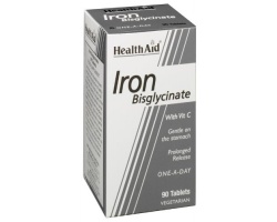Health Aid Iron Bisglycinate with Vit C Σίδηρος Δισγλυκινικός 30mg με Βιταμίνη C, 90 tabs   Health Aid Iron Bisglycinate with Vit C Σίδηρος Δισγλυκινικός 30mg με Βιταμίνη C, 90 tabs
