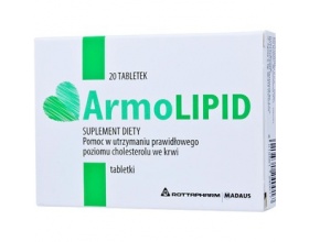 Rottapharm Armolipid Συμπλήρωμα Διατροφής για τον Έλεγχο της Χοληστερόλης,  με Σύνθεση που Αυξάνει τα Επίπεδα της Καλής & μειώνει τα Επίπεδα της Κακής Χοληστερόλης & προστατεύει τα Αγγεία από την Οξείδωση 20 tabs