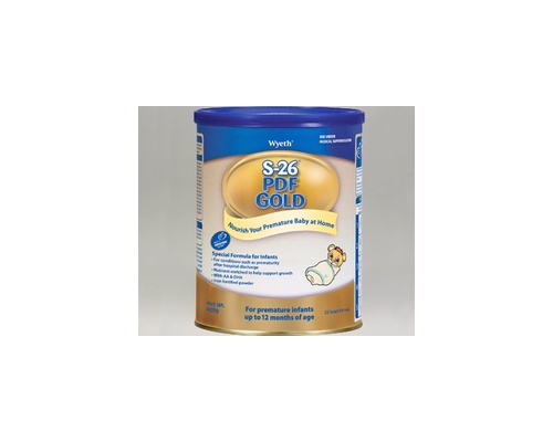 Wyeth S-26 PDF Gold Γάλα για Λιποβαρή & Πρόωρα Βρέφη, Ολοκληρωμένη & Ισορροπημένη Σύνθεση που παρέχει υψηλά επίπεδα Ενέργειας, Πρωτεϊνών, Βιταμινών & Μετάλλων 400 gr  Wyeth S-26 PDF Gold Γάλα για Λιποβαρή & Πρόωρα Βρέφη, Ολοκληρωμένη & Ισορροπημένη Σύνθεση που παρέχει υψηλά επίπεδα Ενέργειας, Πρωτεϊνών, Βιταμινών & Μετάλλων 400 gr
