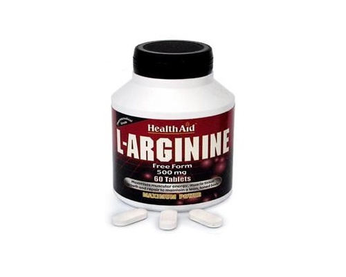 Health Aid L-Arginine 500mg,Αργινίνη, Αμινοξύ που διατηρεί το σώμα λεπτό & σφικτό, Προστατεύει & έχει θετική επίδραση στο ανοσοποιητικό, στα ανδρικά σεξουαλικά όργανα & στο ήπαρ  60 tabs   Health Aid L-Arginine 500mg,Αργινίνη, Αμινοξύ που διατηρεί το σώμα λεπτό & σφικτό, Προστατεύει & έχει θετική επίδραση στο ανοσοποιητικό, στα ανδρικά σεξουαλικά όργανα & στο ήπαρ  60 tabs