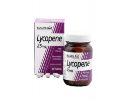 Health Aid Lycopene 25mg, Ένα από τα καροτινοειδή που χρησιμοποιούνται από τον οργανισμό για την υγεία του αίματος & των ιστών, 30 ταμπλέτες  