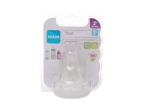 MAM Θηλή Μεσαίας Ροής Σιλικόνης  2m+, 2 τμχ κωδ:405S