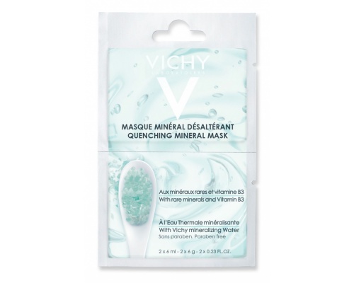 Vichy Masque Mineral Desanterant Μάσκα Προσώπου Ενυδάτωσης και Άμεσης καταπράϋνσης 2x6ml