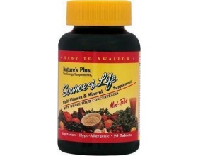 Nature's Plus, SOURCE OF LIFE, Mini-Tabs,Τόνωση, 90tabs